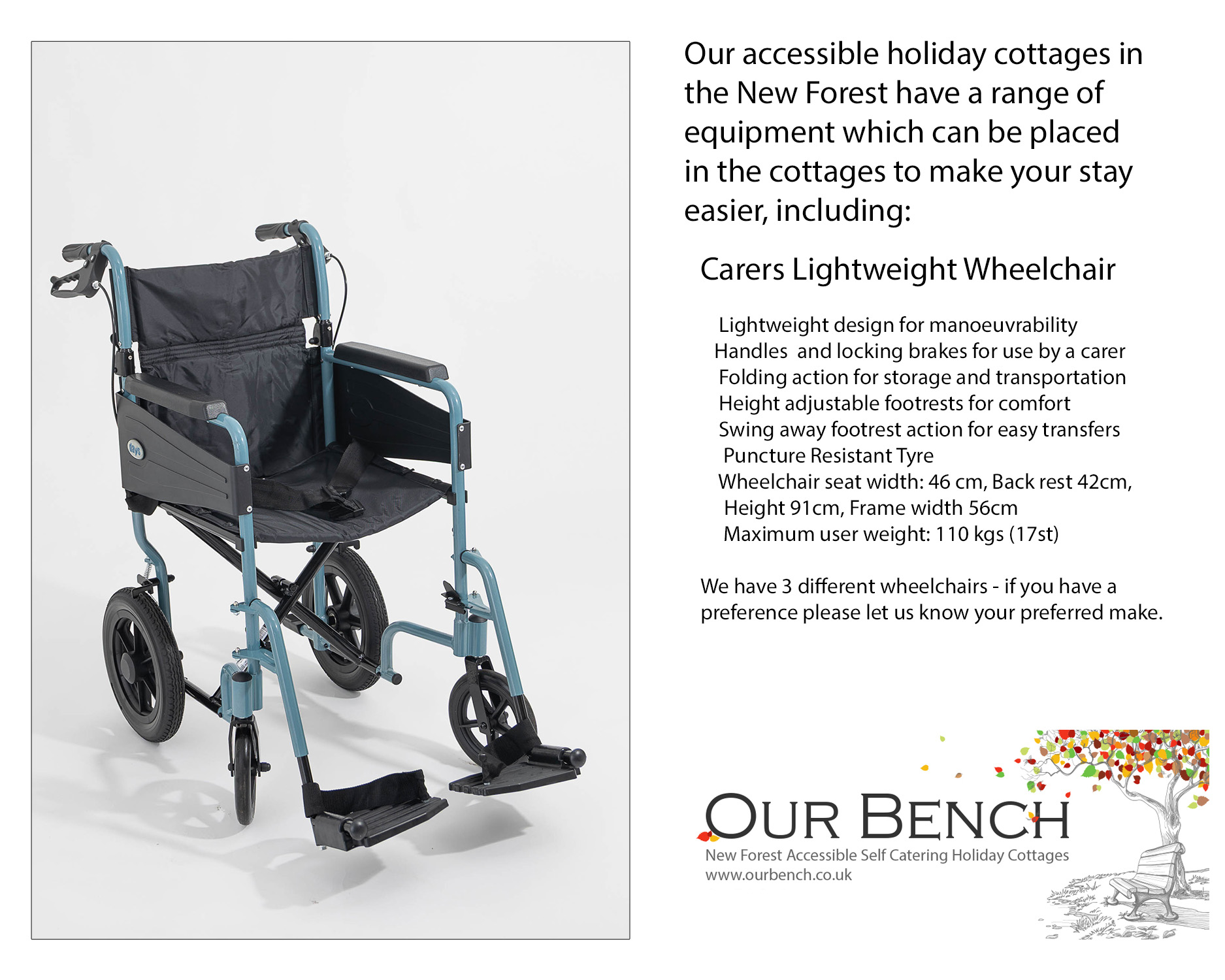 Manual carer-propelled wheelchair